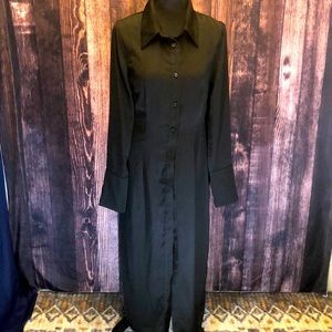 NWOT Collusion floor length button down shirt